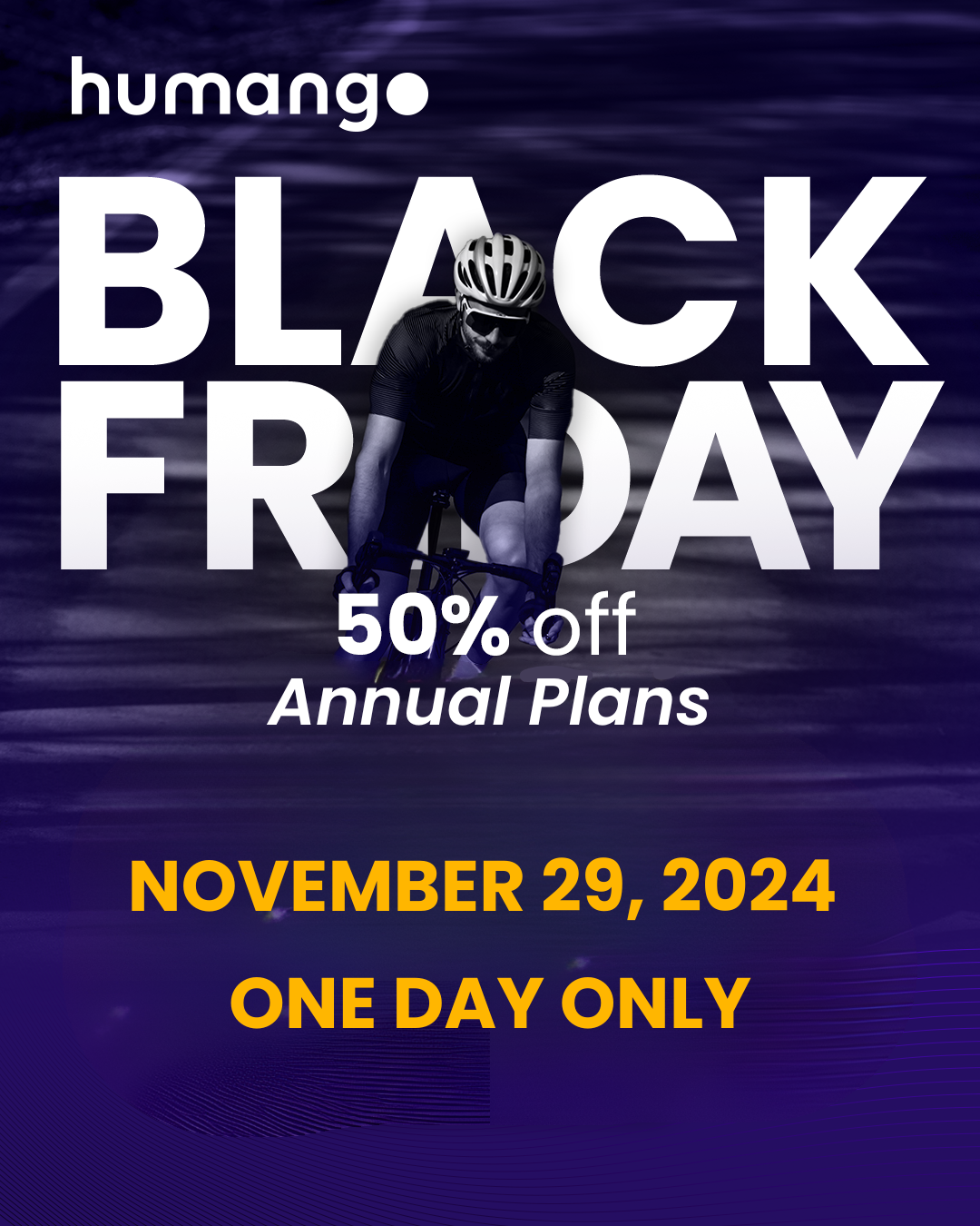 BLACK FRIDAY 50% off all annual plans ENDS IN ONE HOUR Transform your training with a plan that adapts to your schedule, fitness, and goals. (2)